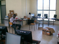 Day2 of 1st Ncomputing deployment in the Upper West Region of Ghana. July, 2008